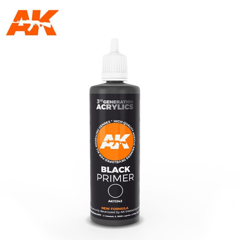 AK 3rd Gen Acrylics - Black Primer