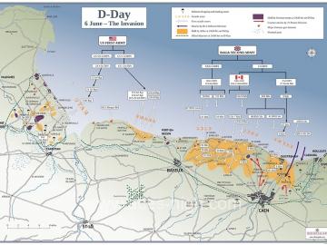D-Day The Invasion Map (Poster)