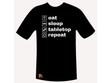 T-Shirt "eat, sleep, tabletop, repeat"